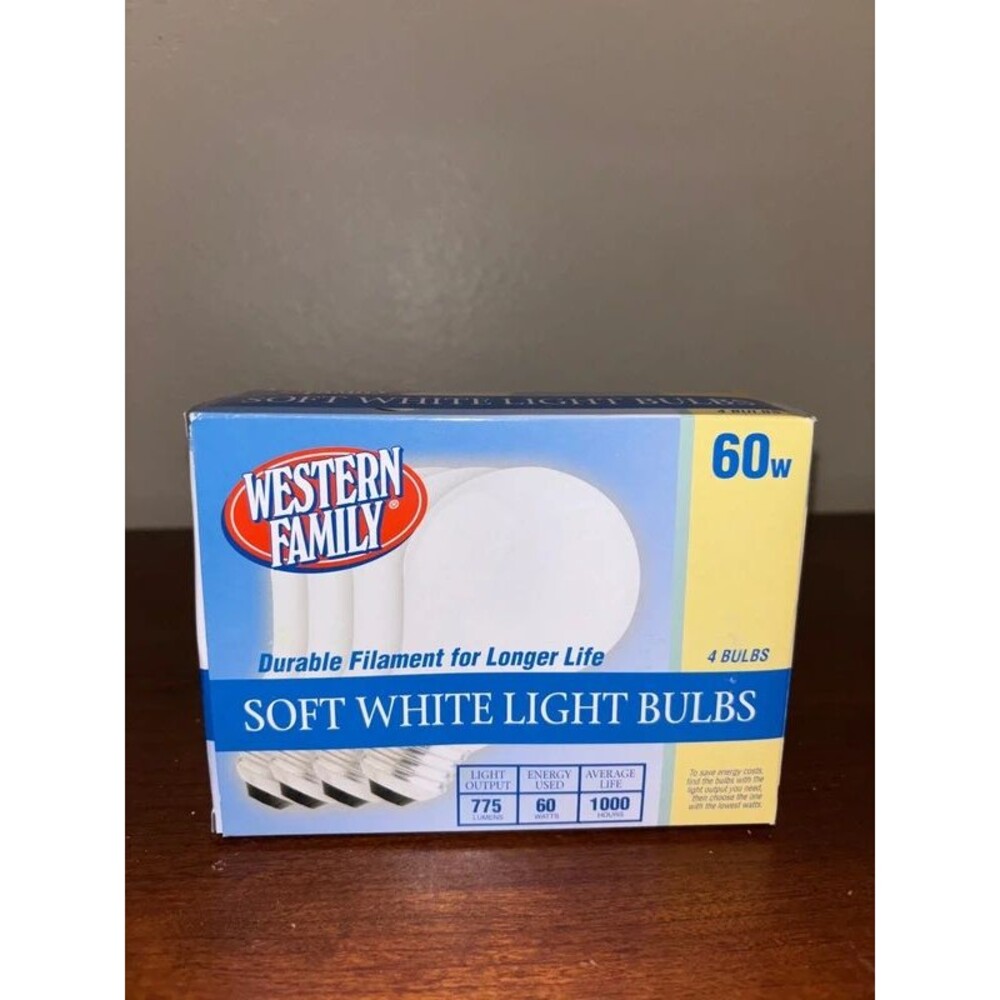 60 watt non-led light bulbs. 1 pack of 4.